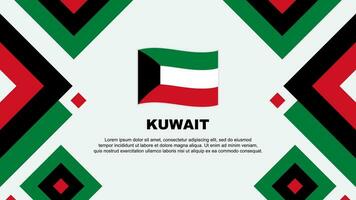 Kuwait Flag Abstract Background Design Template. Kuwait Independence Day Banner Wallpaper Vector Illustration. Kuwait Template