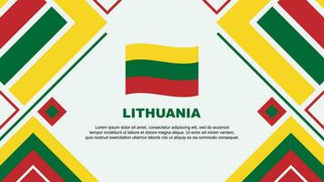 Lithuania Flag Abstract Background Design Template. Lithuania Independence Day Banner Wallpaper Vector Illustration. Lithuania Flag