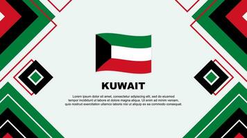 Kuwait Flag Abstract Background Design Template. Kuwait Independence Day Banner Wallpaper Vector Illustration. Kuwait Background