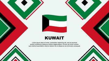 Kuwait Flag Abstract Background Design Template. Kuwait Independence Day Banner Wallpaper Vector Illustration. Kuwait Independence Day