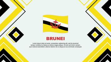 Brunei Flag Abstract Background Design Template. Brunei Independence Day Banner Wallpaper Vector Illustration. Brunei Background