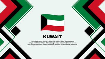 Kuwait Flag Abstract Background Design Template. Kuwait Independence Day Banner Wallpaper Vector Illustration. Kuwait Banner