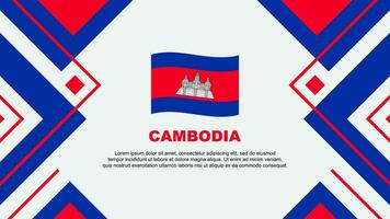 Cambodia Flag Abstract Background Design Template. Cambodia Independence Day Banner Wallpaper Vector Illustration. Cambodia Illustration