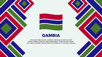 Gambia Flag Abstract Background Design Template. Gambia Independence Day Banner Wallpaper Vector Illustration. Gambia