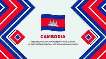 Cambodia Flag Abstract Background Design Template. Cambodia Independence Day Banner Wallpaper Vector Illustration. Cambodia Design