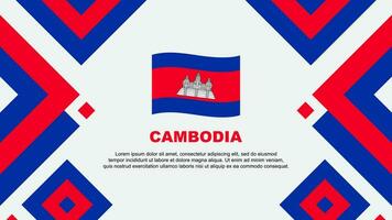 Cambodia Flag Abstract Background Design Template. Cambodia Independence Day Banner Wallpaper Vector Illustration. Cambodia Template