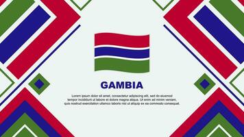Gambia Flag Abstract Background Design Template. Gambia Independence Day Banner Wallpaper Vector Illustration. Gambia Flag
