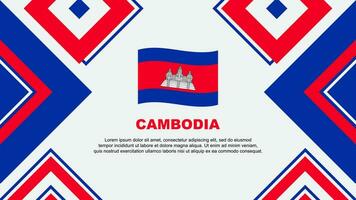 Cambodia Flag Abstract Background Design Template. Cambodia Independence Day Banner Wallpaper Vector Illustration. Cambodia Independence Day