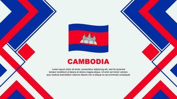 Cambodia Flag Abstract Background Design Template. Cambodia Independence Day Banner Wallpaper Vector Illustration. Cambodia Banner