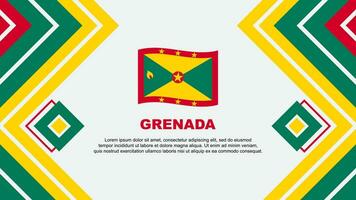 Grenada Flag Abstract Background Design Template. Grenada Independence Day Banner Wallpaper Vector Illustration. Grenada Design