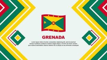 Grenada Flag Abstract Background Design Template. Grenada Independence Day Banner Wallpaper Vector Illustration. Grenada Design