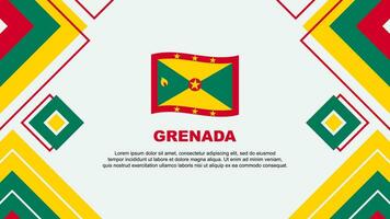 Grenada Flag Abstract Background Design Template. Grenada Independence Day Banner Wallpaper Vector Illustration. Grenada Background