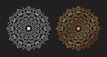 Golden White Luxury mandalas, Mandala for henna, mehndi, tattoo, Decorative ethnic ornamental elements, Oriental patterns vector