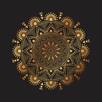 Golden Luxury mandala Vector Design, Mandala for henna, mehndi, tattoo, Decorative ethnic ornamental elements, Oriental patterns