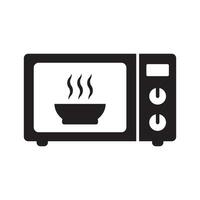 Microwave oven icon isolated on white background. Home appliances icon. Vector Illustration.