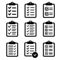 Clipboard icon. Checklist icon of an approved document. Project completed. Tasks vector icon. Task completed.