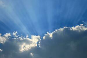 Sky with sunray photo