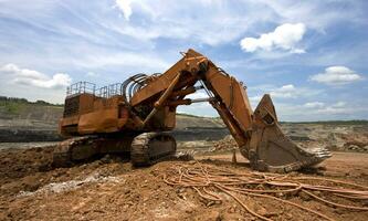 excavator machine earthmoving photo