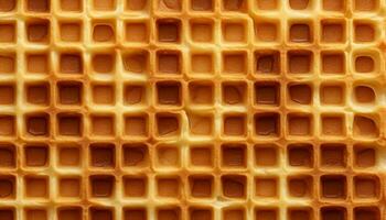 top view of food waffel texture background close up, wafer texture backgroud photo