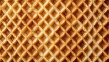 top view of food waffel texture background close up, wafer texture backgroud photo