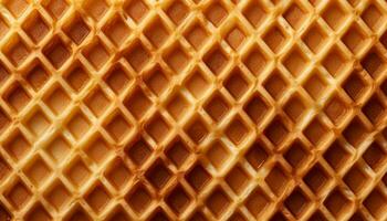 top view of food waffel texture background close up, wafer texture backgroud photo