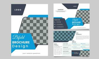 Corporate Bifold Brochure Template Design Free Vector