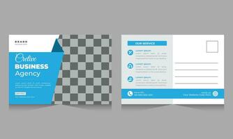 Marketing Material Postcard Template Free Vector