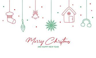 Merry Christmas decoration banner background vector