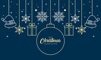 Merry Christmas decoration banner background vector