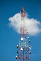 Telecommunication tower under blue sky photo