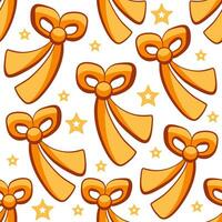 Vector pattern with bows in a cute cartoon style.