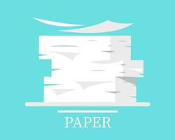 Vector illustration depicting a stack of paper.