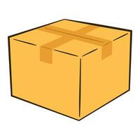 Cardboard box. Cartoon vector