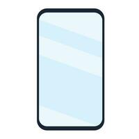 Smartphone with blank screen. Cartoon vector