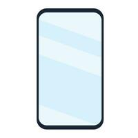 Smartphone with blank screen. Cartoon vector