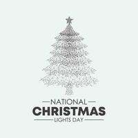 National Christmas Lights Day is celebrated every year on December 1. Geometric shape futuristic polygonal vector of christmas tree in the form of a starry sky space. Low poly style design.