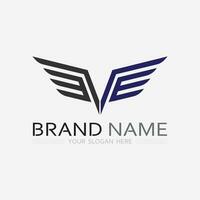 Wings logo vector icon symbol illustration design template