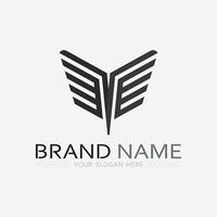 Wings logo vector icon symbol illustration design template