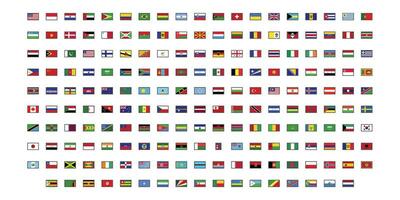 todas oficial nacional banderas de el mundo , para sitio web, ui ux básico, símbolo, presentación, gráfico recursos vector