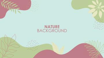 Vector Nature Background With Leaf Ornament