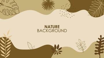 Vector Nature Background With Leaf Ornament