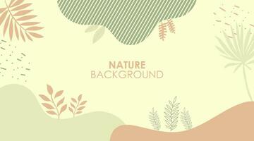 Vector Nature Background With Leaf Ornament