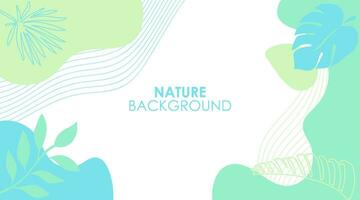 Vector Nature Background With Leaf Ornament