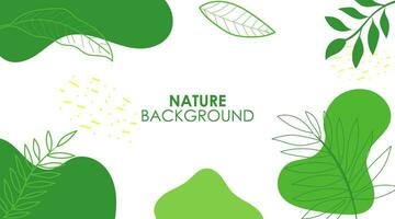 Vector Nature Background With Leaf Ornament