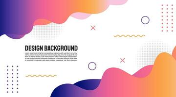 Colorful template banner with gradient color vector