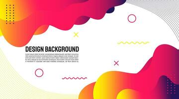 Colorful template banner with gradient color vector