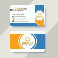 Business card design  with creative and modern style layout, Clean and minimalistic visiting card design template. vector