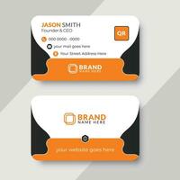 Business card design  with creative and modern style layout, Clean and minimalistic visiting card design template. vector