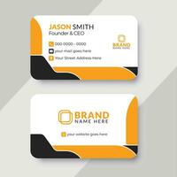 Business card design  with creative and modern style layout, Clean and minimalistic visiting card design template. vector