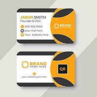 Business card design  with creative and modern style layout, Clean and minimalistic visiting card design template. vector